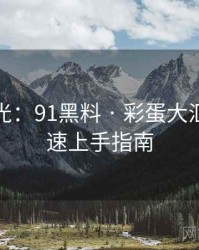 独家曝光：91黑料 · 彩蛋大汇总 · 快速上手指南